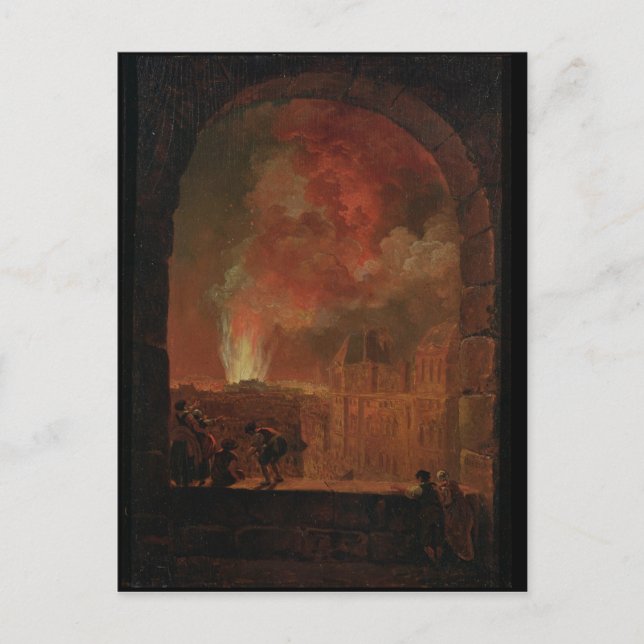 Cartão Postal Fogo na Ópera do Palais-Royal (Frente)