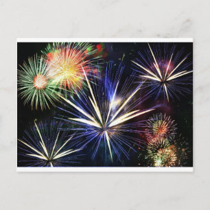 Cartão Postal fogos-de-artifício