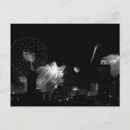 Cartão Postal Fogos de artifício B&W Bangkok