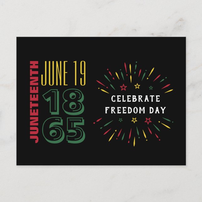 Cartão Postal Fogos de artifício da História Negra (Frente)