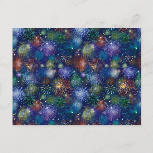 Cartão Postal Fogos de artifício de celebração (Frente)