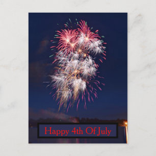 Cartão Postal Fogos De Artifício Dia 4 De Julho De Independênc