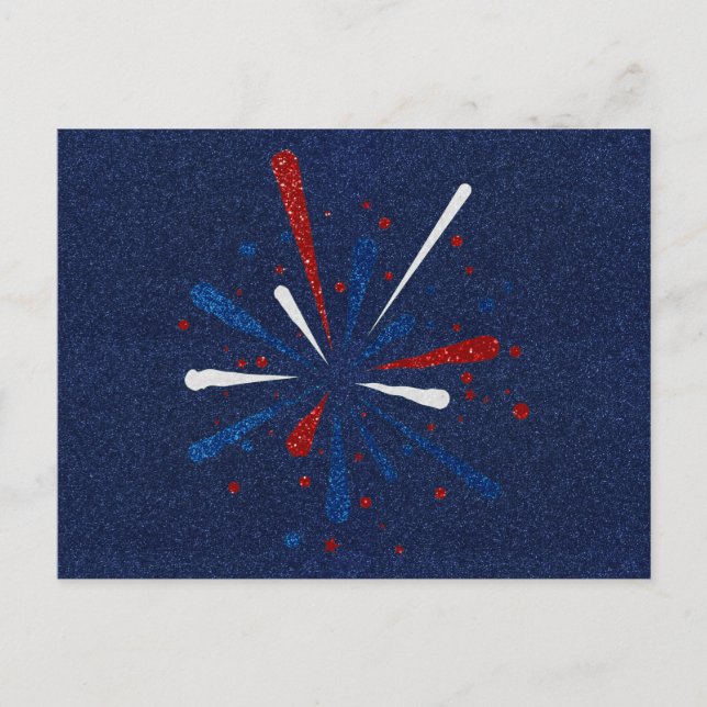 Cartão Postal Fogos de Artifício do Dia 4 de Julho (Frente)
