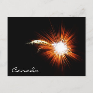 Cartão Postal Fogos de artifício do dia do Canadá