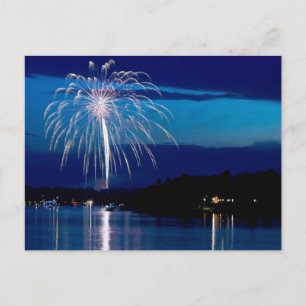 Cartão Postal fogos de artifício do East Gull Lake acima do cart