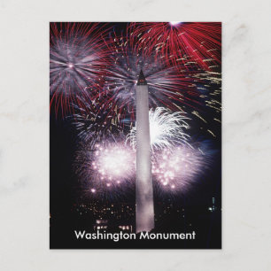 Cartão Postal Fogos de Artifício do Monumento a Washington, ZSSG