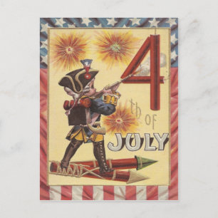 Cartão Postal Fogos de artifício do Soldado Revolucionário de 
