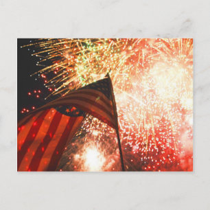 Cartão Postal Fogos de artifício na quarta