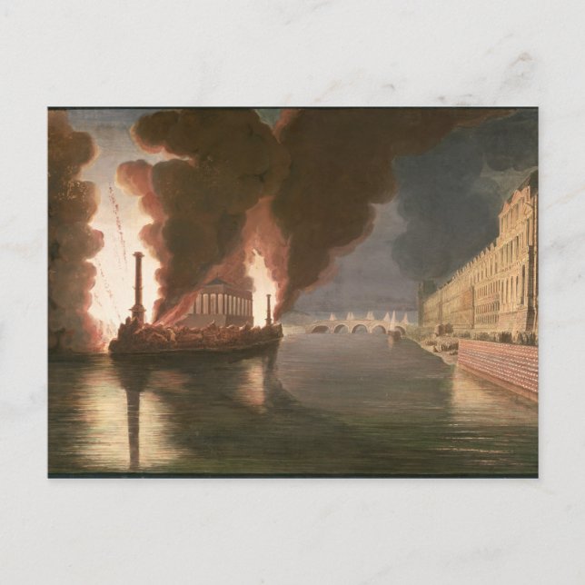 Cartão Postal Fogos de artifício no Sena (Frente)