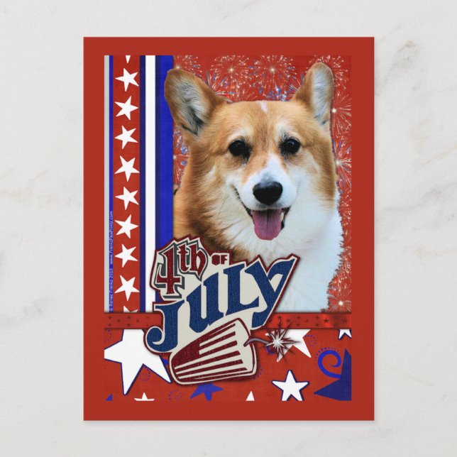 Cartão Postal Fogueira de 4 de Julho - Corgi (Frente)