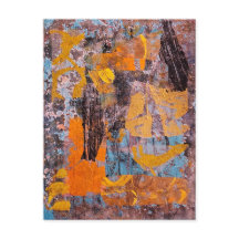 Fogueira de Inverno, Colagem, Um Gel Print Abstrat