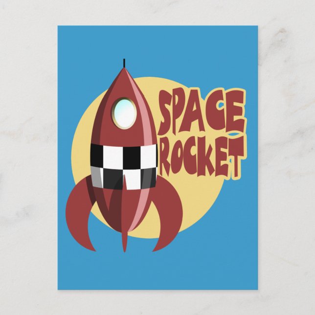 Cartão Postal Foguete Espacial (Frente)