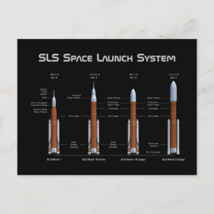 Cartão Postal Foguetes do sistema de lançamento de espaço SLS