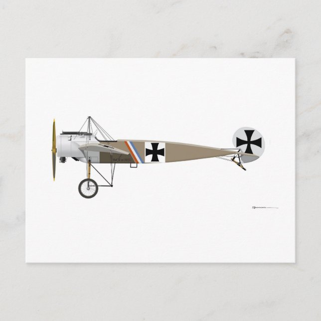 Cartão Postal Fokker E-1 Eindecker (Frente)