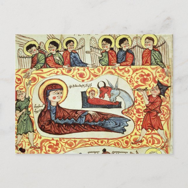 Cartão Postal Fol.1v A Natividade, de um Evangelho (Frente)
