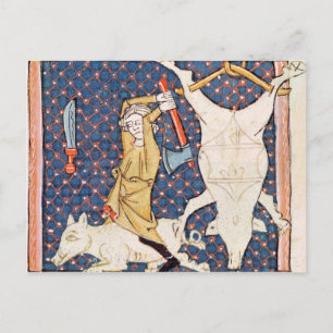 Cartão Postal Fol.59v Dezembro: Abate de Porcos