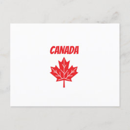 Cartão Postal Folha de bandeira do Canadá