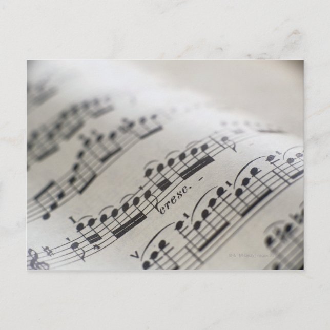 Cartão Postal Folha de Música 9 (Frente)