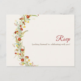 Cartão Postal Folhagem de Marigold Amarelo de Flor Selvagem Casa