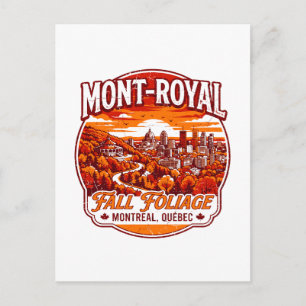 Cartão Postal Folhagem de Outono do Mont Royal Montreal Quebec