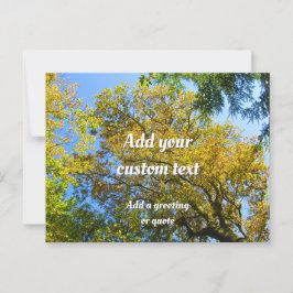 Cartão Postal Folhagem do Céu Azul e do outono - Personalizada