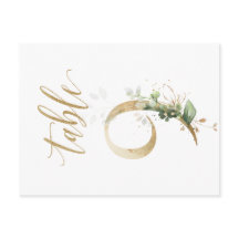 Folhagem verde e dourada, Mesa 9, Número da Tabela