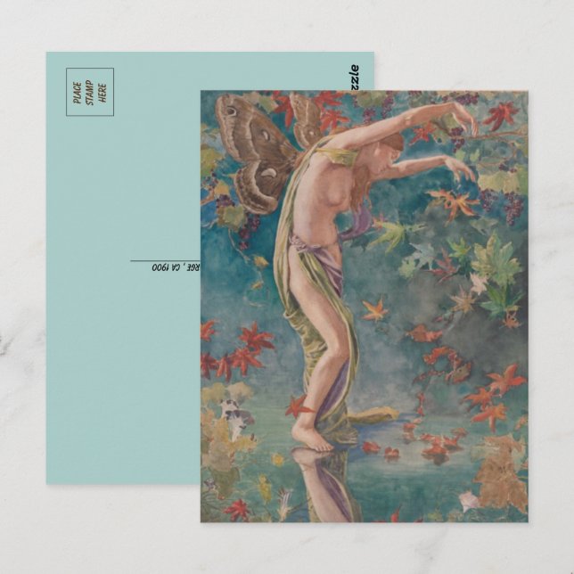 Cartão Postal Folhas de dispersão de outono (Frente/Verso)