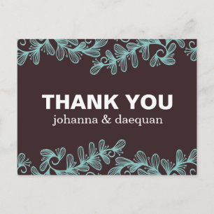 Cartão Postal Folhas de Doodles