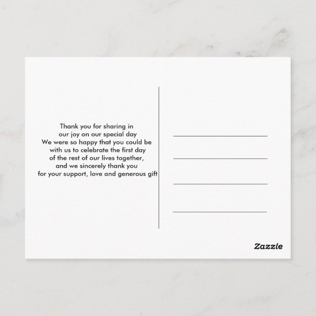 Cartão Postal Folhas de Floral Verde Folheado a Ouro Obrigada (Verso)