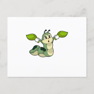 Cartão Postal Folhas de lagartas