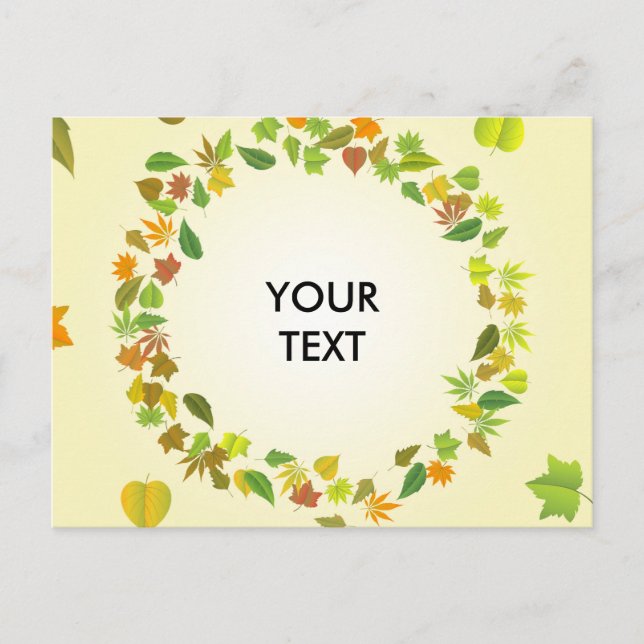 Cartão Postal Folhas de outono (Frente)