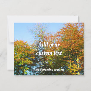 Cartão Postal Folhas de outono e Céu Azul - Personalizado
