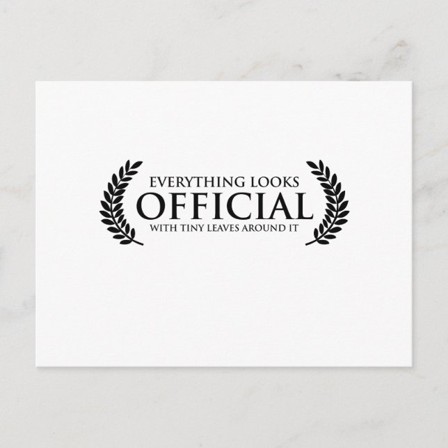 Cartão Postal Folhas Oficiais Pequenas (Frente)