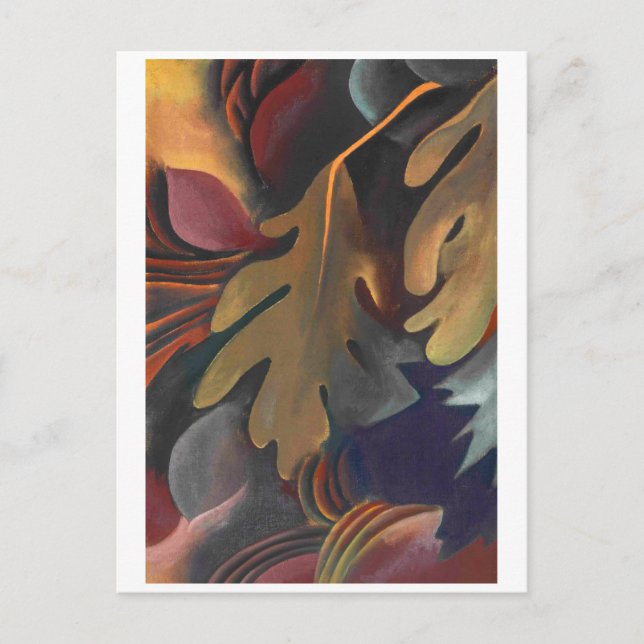Cartão Postal Folhas sob água | Georgia O'Keeffe | (Frente)