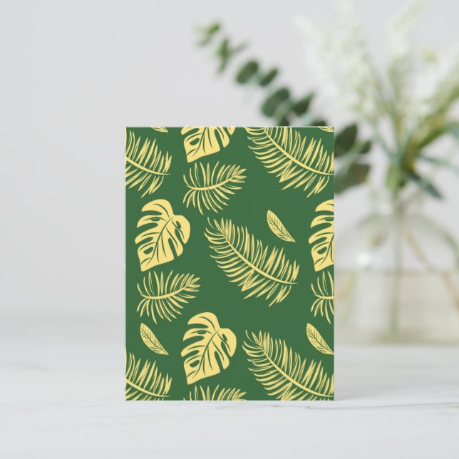 Cartão Postal Folhas tropicais 19 (Em pé/Frente)