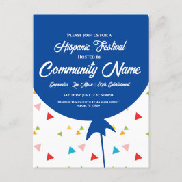 Cartão Postal Folheto do Mês do Patrimônio do Festival Hispânico