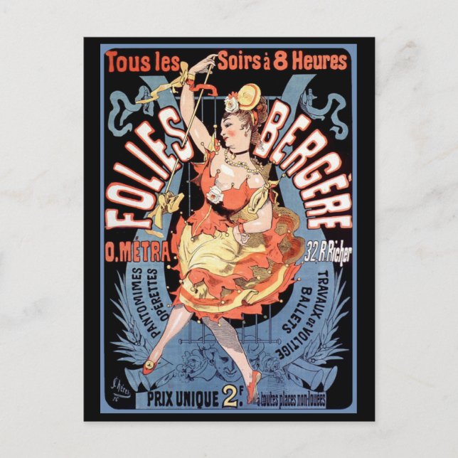 Cartão postal: Folies Bergere (Frente)
