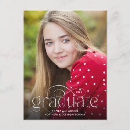 Cartão Postal Fólio Simples Prata Tipo Foto Graduação