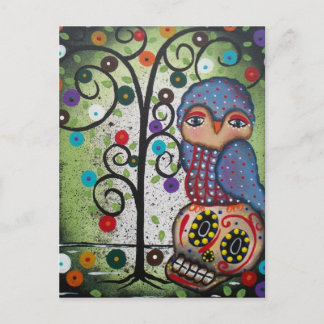 Cartão Postal Folk ART All In the Imagination BY LORI postal car