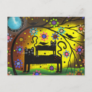 Cartão Postal Folk Art Double Trouble De Lori Everett