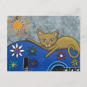 Cartão Postal FOLK ART Jogue-o novamente por LORI EVERETT cartã