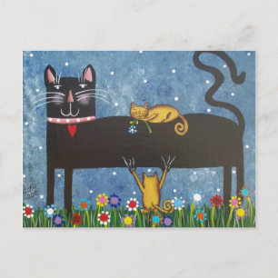 Cartão Postal Folk ART Twins de LORI EVERETT