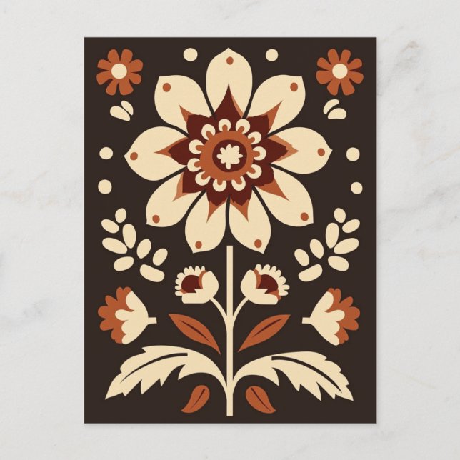 Cartão Postal Folk Bloom #250 (Frente)