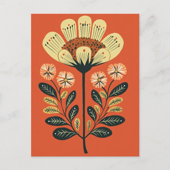 Cartão Postal Folk Bloom No.258 (Frente)