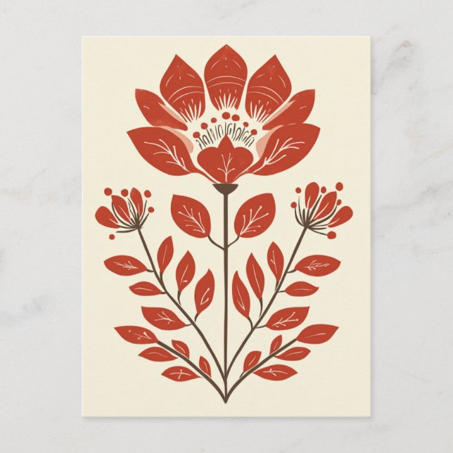 Cartão Postal Folk Bloom No.262 (Frente)