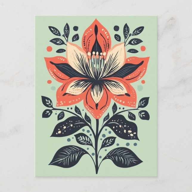 Cartão Postal Folk Bloom No.271 (Frente)