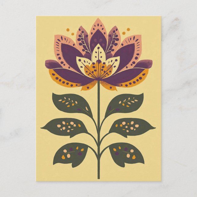 Cartão Postal Folk Bloom No.279 (Frente)