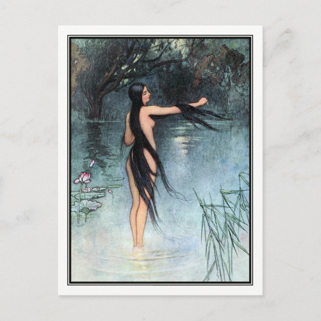 Cartão Postal Folk Tales of Bengal by Warwick Goble (Frente)