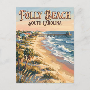 Cartão Postal Folly Beach Carolina do Sul