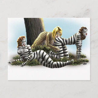 Cartão Postal Fome Por Zebra